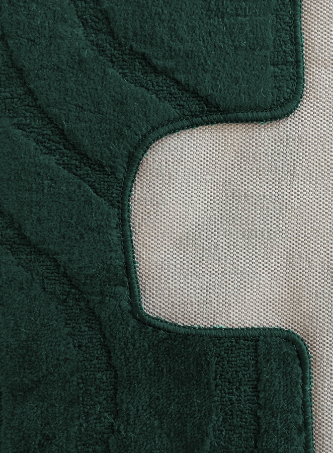 Zestaw zielonych dywaników do łazienki Bloom