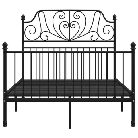 Czarne pojedyncze łóżko metalowe Retilo