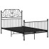Czarne metalowe łóżko z zagłówkiem 120x200 cm - Retilo