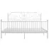 Białe duże łóżko metalowe Retilo