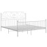 Białe metalowe łóżko dwuosobowe 140x200 cm - Retilo