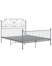 Szare metalowe łóżko w stylu loftowym 140x200 cm - Retilo w sklepie Edinos.pl
