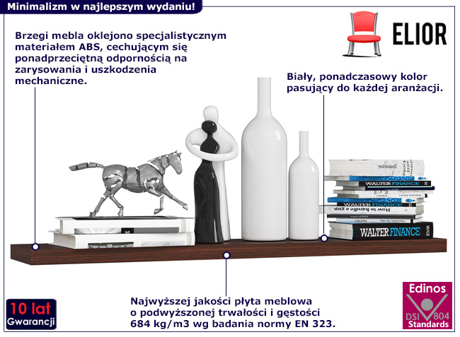 Półka ścienna Sevrox 3X wenge