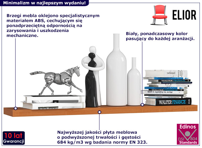 Półka ścienna Narnia 3X olcha