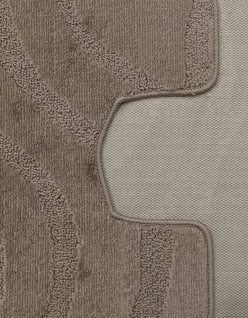 Zestaw kawowych dywaników do łazienki Bloom