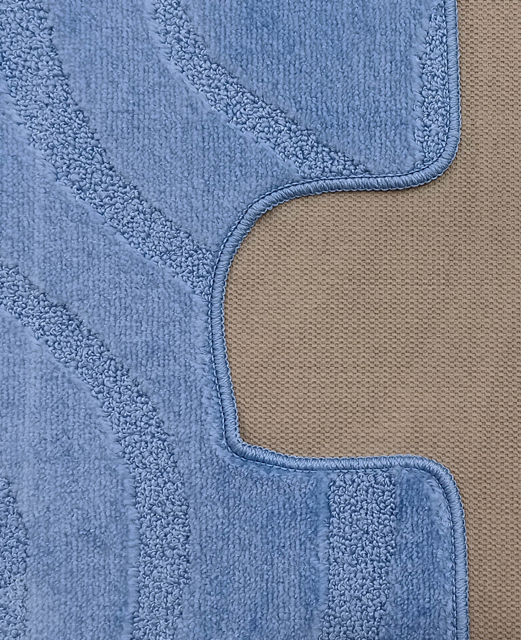 Zestaw niebieskich dywaników do łazienki Bloom