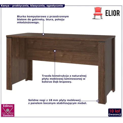 Biurko gabinetowe pod komputer Kenya 3X