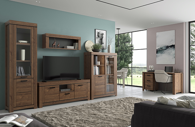 Wizualizacja wnętrza z zestawem mebli Kenya