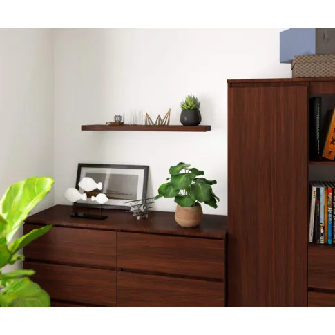 Prezentacja półki ściennej kolor wenge Imersin 4X 80 cm