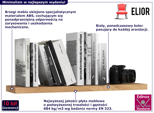 Półka ścienna Sevrox 4X dąb sonoma