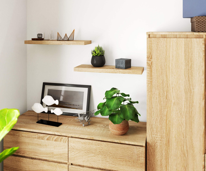 Wizualizacja półki Sevrox 5X dąb sonoma