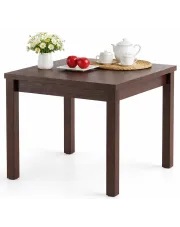 Stół 80x80 kwadratowy rozkładany ciemny orzech - Benita w sklepie Edinos.pl