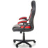 gamingowy fotel tapicerowany czarno czerwony wogi