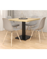 Kwadratowy stół + 4 krzesła do kuchni - Oryx w sklepie Edinos.pl