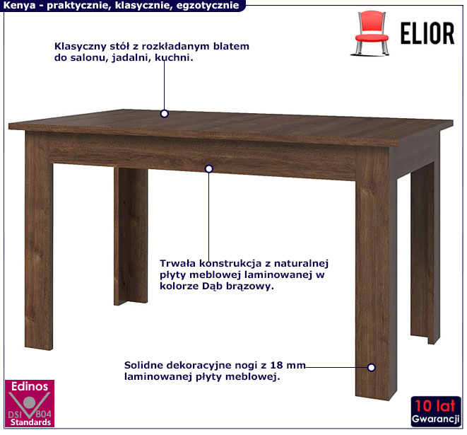 Stół z rozkładanym blatem Samar 11X