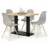 Prostokątny stół z krzesłami do jadalni Zeng