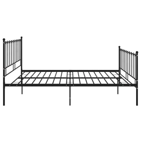 Czarne łóżko w stylu loft Cesaro