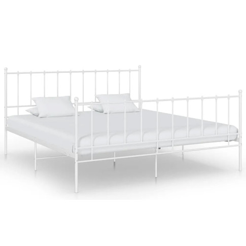 Białe loftowe łóżko Cesaro