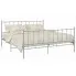 Szare metalowe łóżko w stylu loftoym 160x200 cm   Laxi