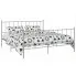 Szare metalowe łóżko małżeńskie 200x200 cm   Laxi