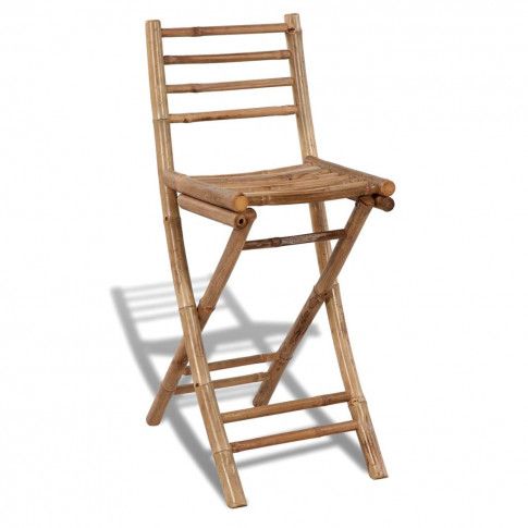 Fotografia Zestaw mebli bistro z bambusa Havanas - brązowy z kategorii Stoły, krzesła, ławki