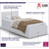 Białe łóżko z materacem 90x200 Cansar 3X