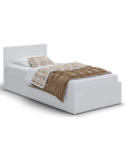 Białe pojedyncze łóżko z pojemnikiem 90x200 - Cansar 3X w sklepie Edinos.pl