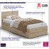 Łóżko z materacem 90x200 dąb sonoma Cansar 3X