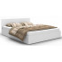 Białe łóżko z pojemnikiem i materacem 120x200 - Cansar 3X
