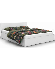 Białe podwójne łóżko z materacem 140x200 - Wagy 3X w sklepie Edinos.pl