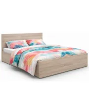 Dwuosobowe łóżko dąb sonoma 140x200 - Wagy 3X w sklepie Edinos.pl