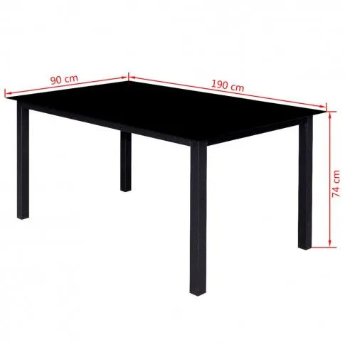 Szczegółowe zdjęcie nr 8 produktu Zestaw mebli ogrodowych Oxel 3X - czarny