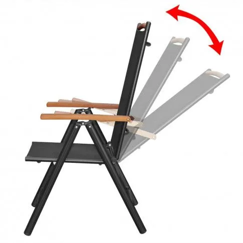 Szczegółowe zdjęcie nr 5 produktu Zestaw mebli ogrodowych Oxel 3X - czarny