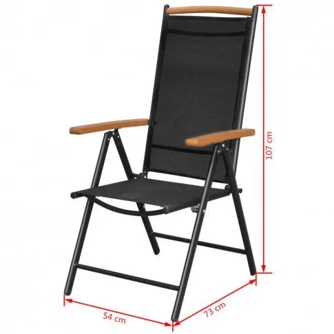 Szczegółowe zdjęcie nr 7 produktu Zestaw mebli ogrodowych Oxel 3X - czarny