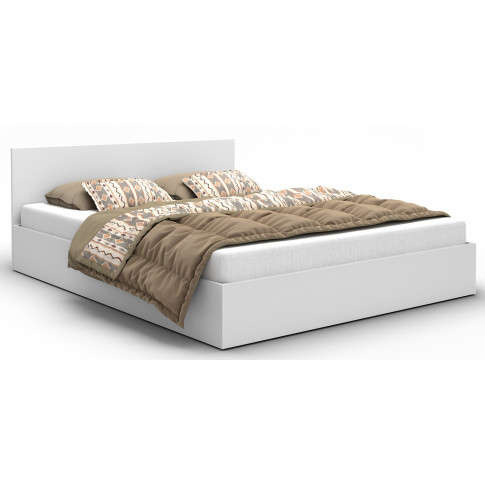 łóżko podwójne białe 160x200 z materacem Cansar 3X