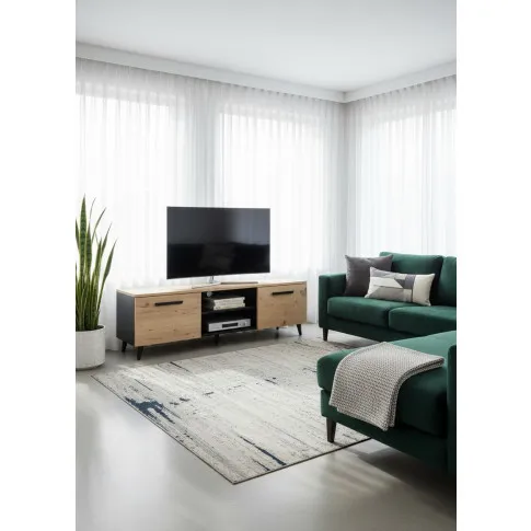 Szafka RTV na nóżkach do salonu dąb artisan   Nivegi 3S