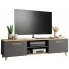 Antracytowa szafka pod telewizor na nóżkach - Nivegi 3S