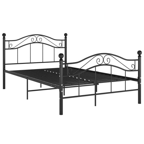 Czarne metalowe łóżko Zaxter