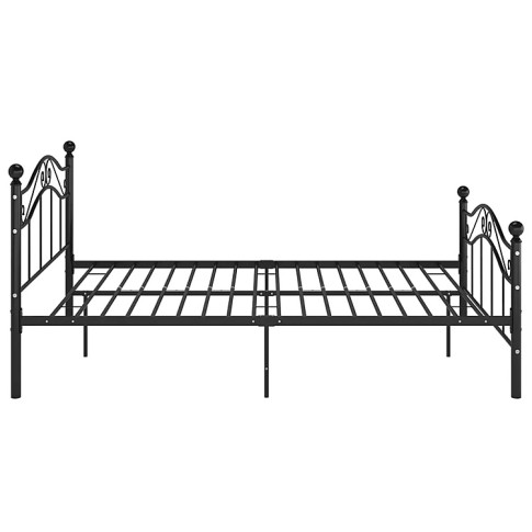 Czarne minimalistyczne łóżko z metalu Finx
