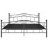 Czarne łóżko metalowe z zagłówkiem Zaxter