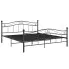 Czarne metalowe łóżko w stylu loftowym 160x200 cm - Zaxter