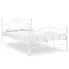 Białe łóżko z metalu Zaxter