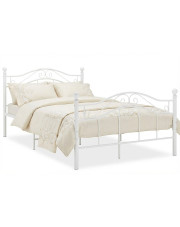 Białe metalowe łóżko pojedyncze 120x200 cm - Iroz w sklepie Edinos.pl