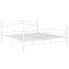 Białe metalowe łóżko z zagłówkiem 160x200 cm - Zaxter