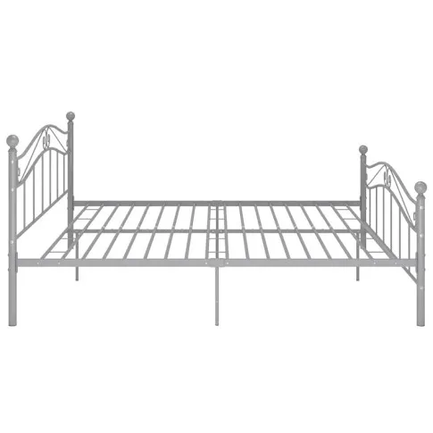 Popielate łózko z metalu Zaxter