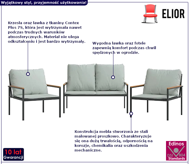 Zestaw mebli ogrodowych Lorient 4X