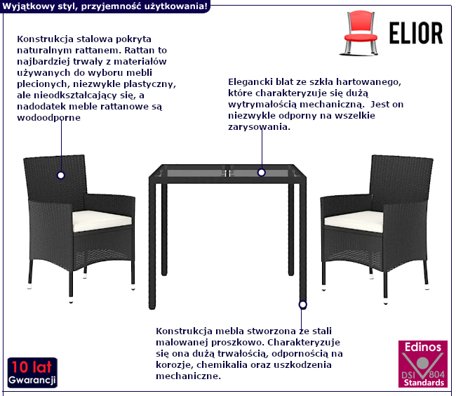 Zestaw mebli ogrodowych Mafos