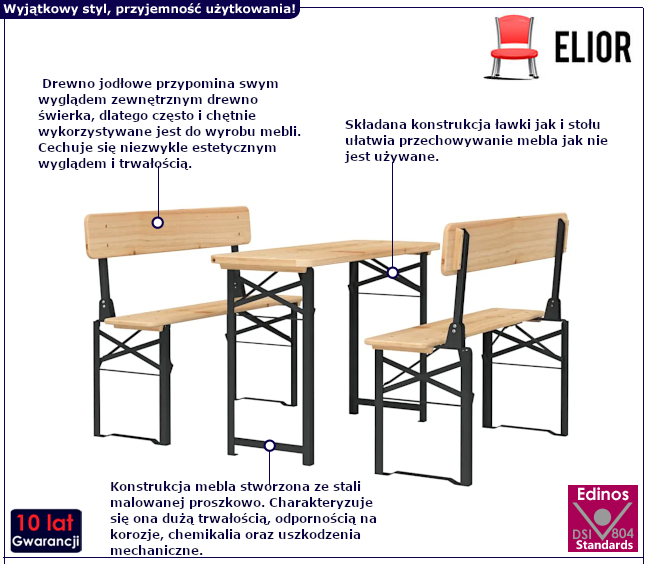 Zestaw mebli ogrodowych Monzo