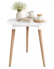 Biały okrągły stół skandynawski 60 cm - Minte 3X w sklepie Edinos.pl