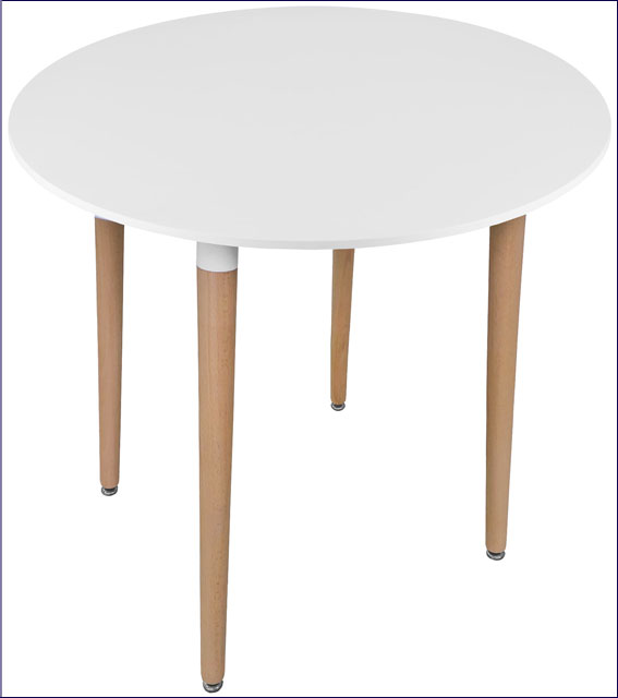 Okrągły biały stół Wibo 4X